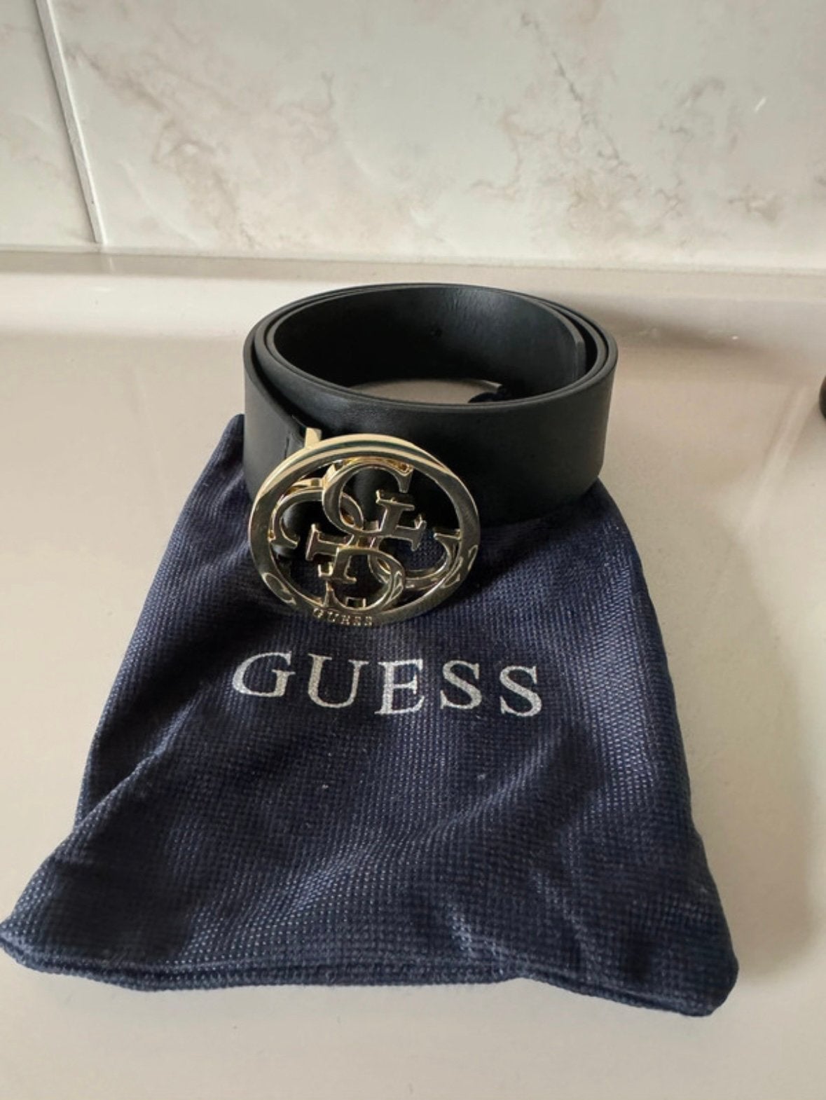 Guess riem belt leer zwart met goudes gesp nieuw, Kleding | Dames, Riemen en Ceinturen, Ophalen of Verzenden, Nieuw, Zwart, Tailleriem