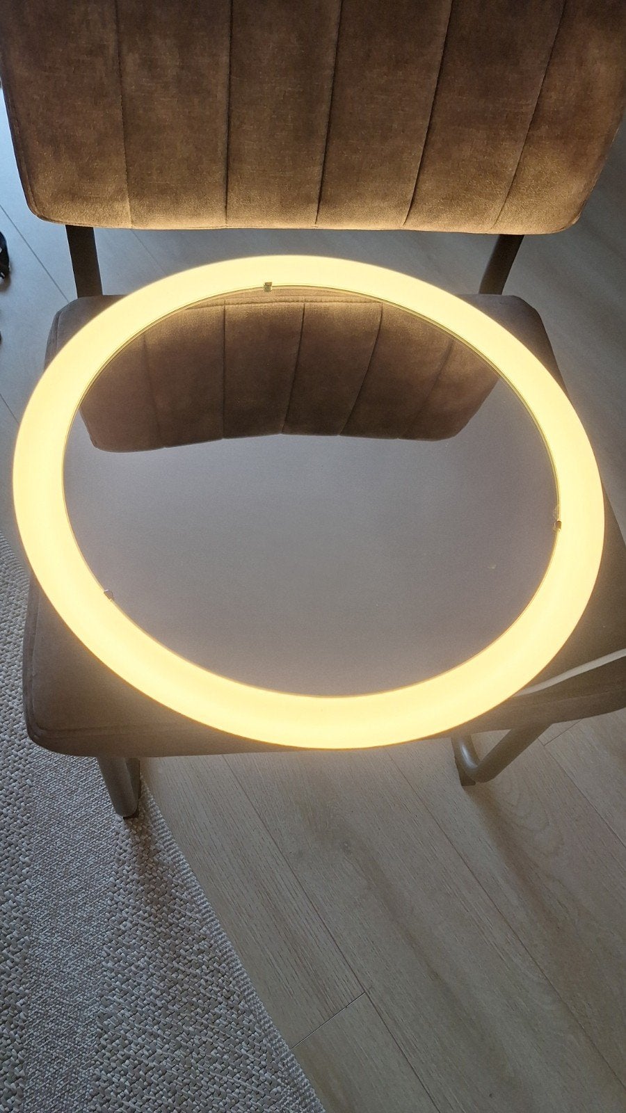 IKEA Storjorm LED spiegel met verlichting, Ophalen, Rond, Zo goed als nieuw, Minder dan 100 cm