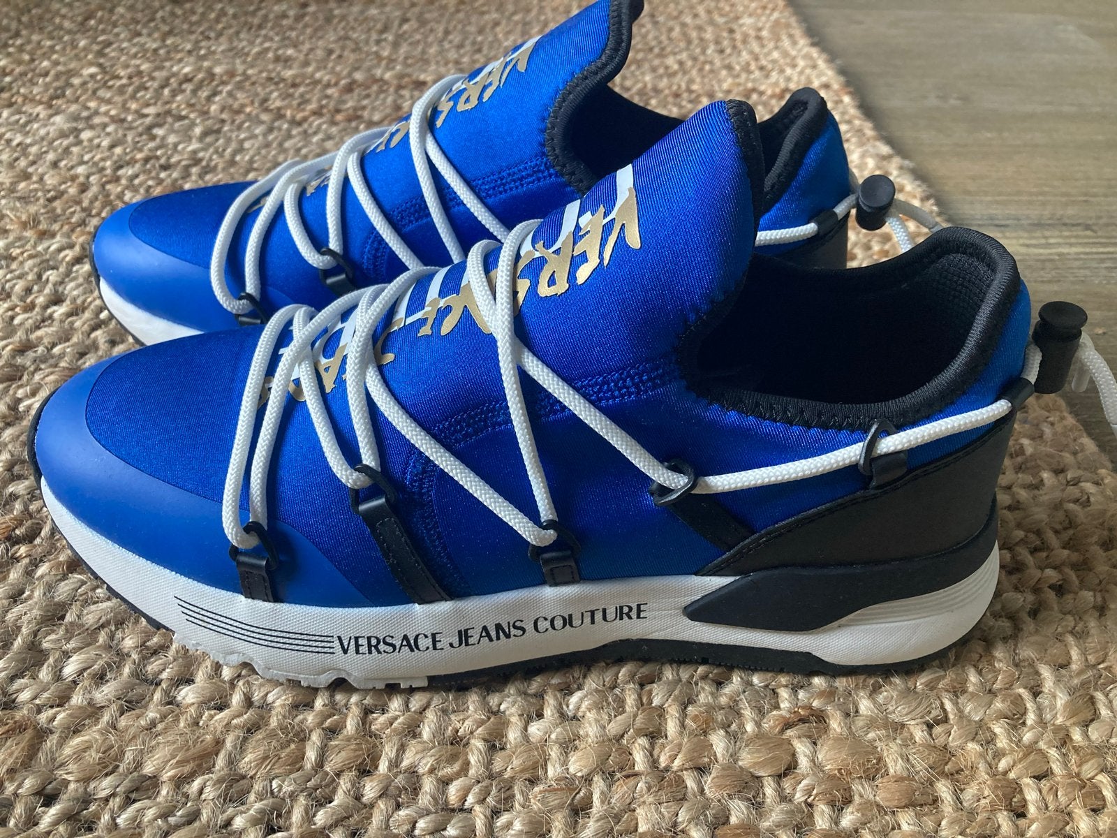 Versace Jeans Couture Sneakers - Blauw/Zwart, Kleding | Heren, Schoenen, Ophalen of Verzenden, Zo goed als nieuw, Blauw, Sneakers of Gympen
