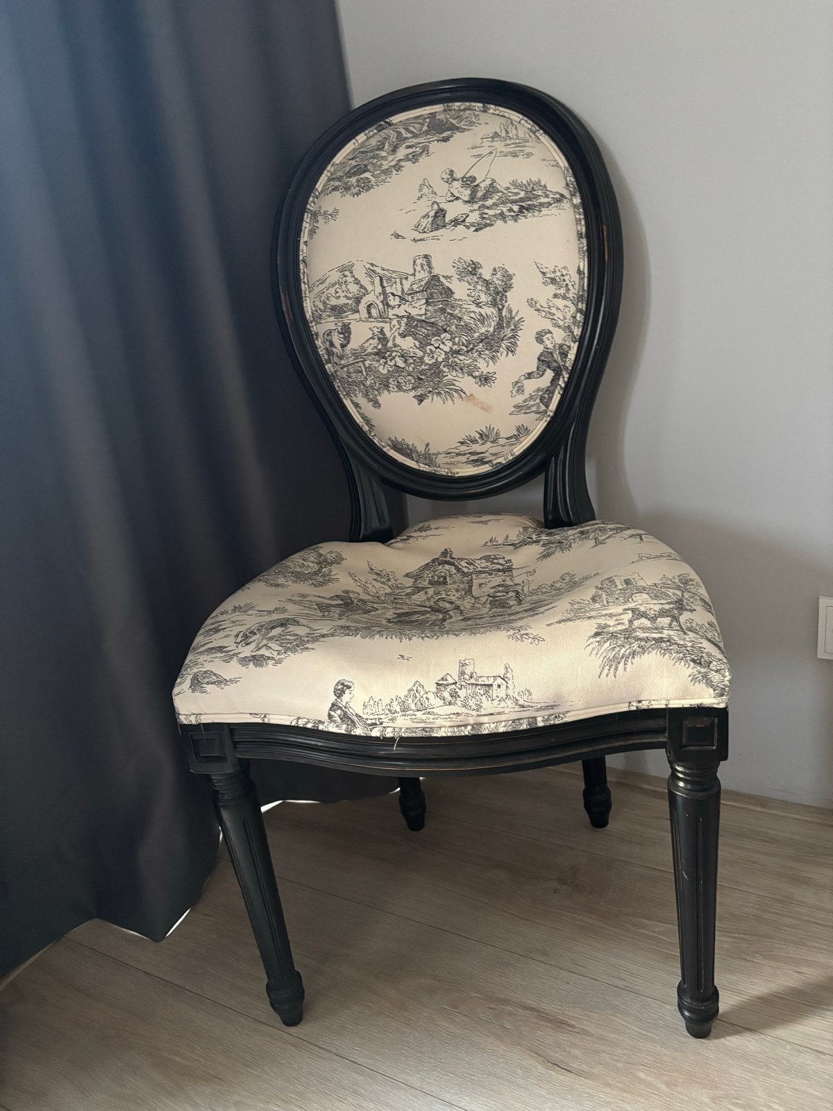 Brocante Medaillon Stoel – Toile de Jouy (Opknapper), Antiek en Kunst, Ophalen