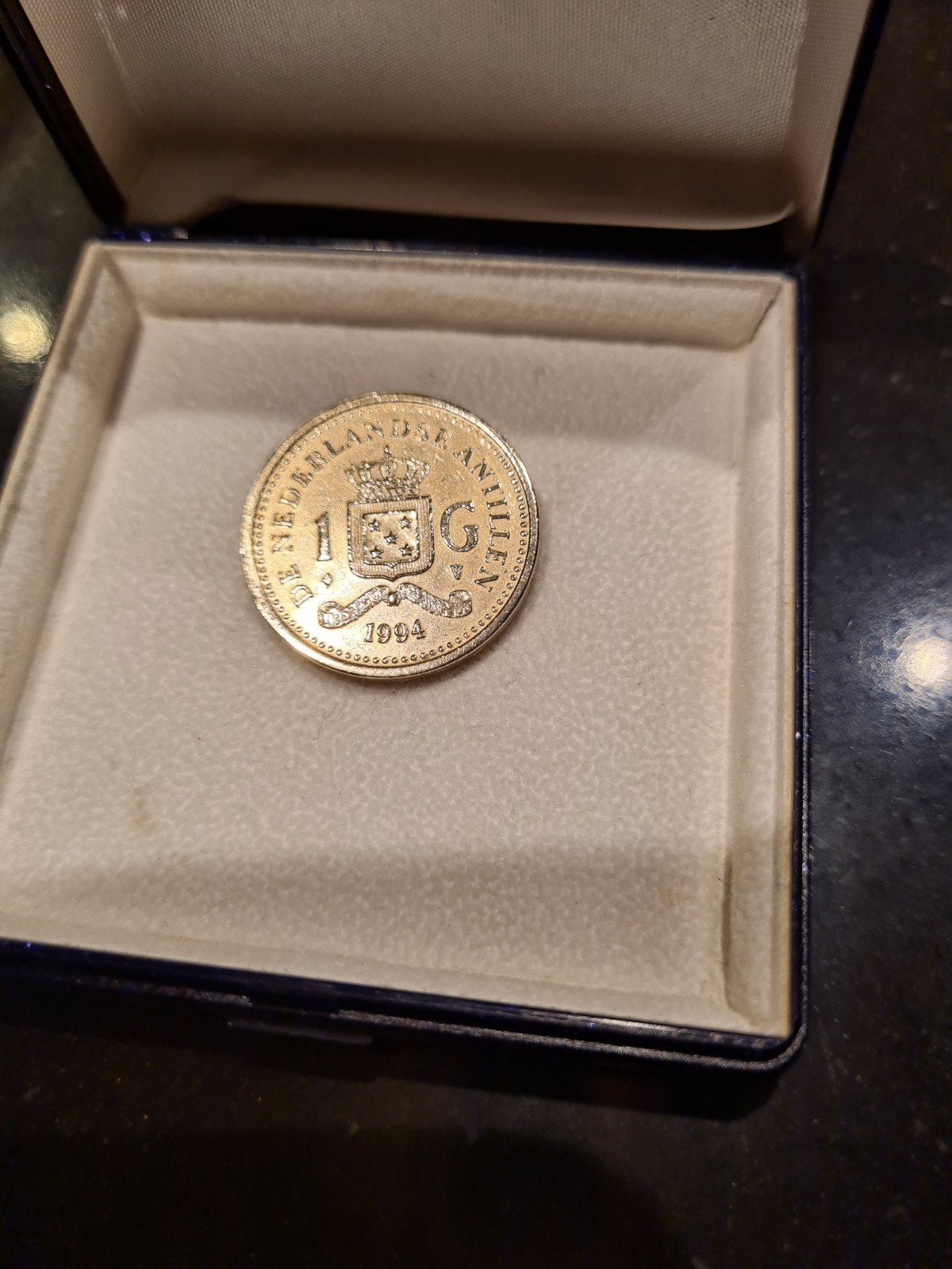 Antilliaanse gulden 1994 in doosje, Ophalen of Verzenden, Koningin Beatrix, 1 gulden, Losse munt