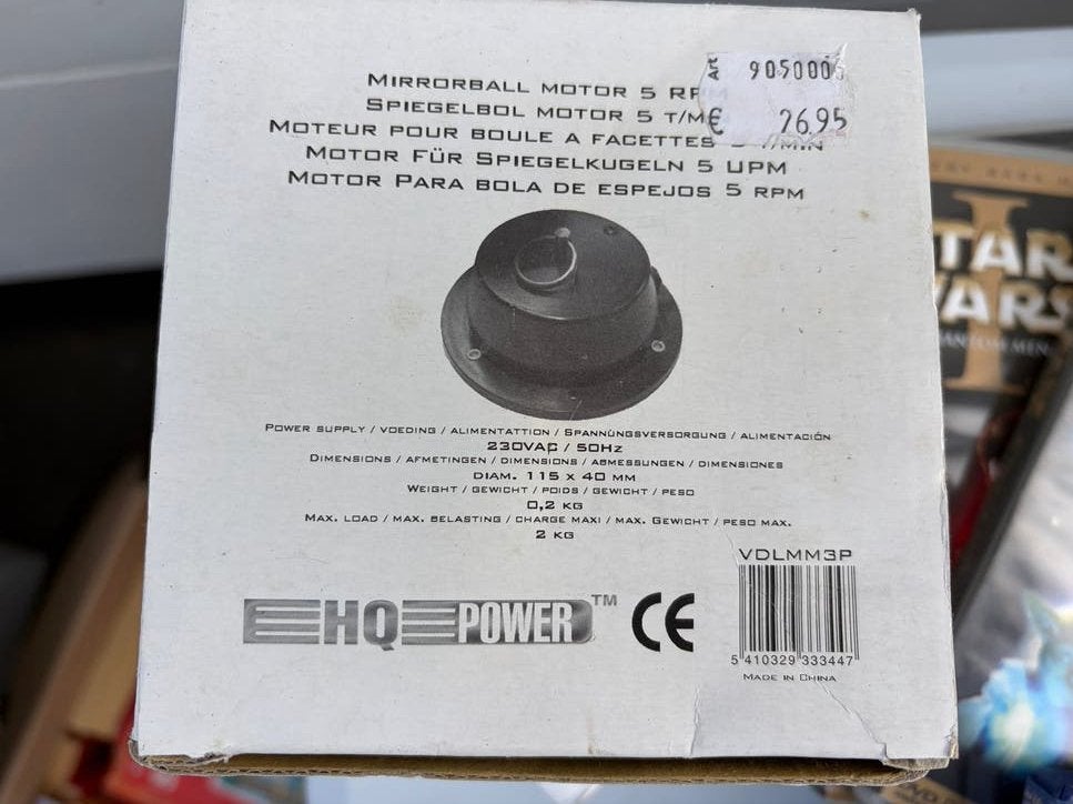 HQ Power Discobal Motor 5 RPM, Ophalen of Verzenden, Nieuw