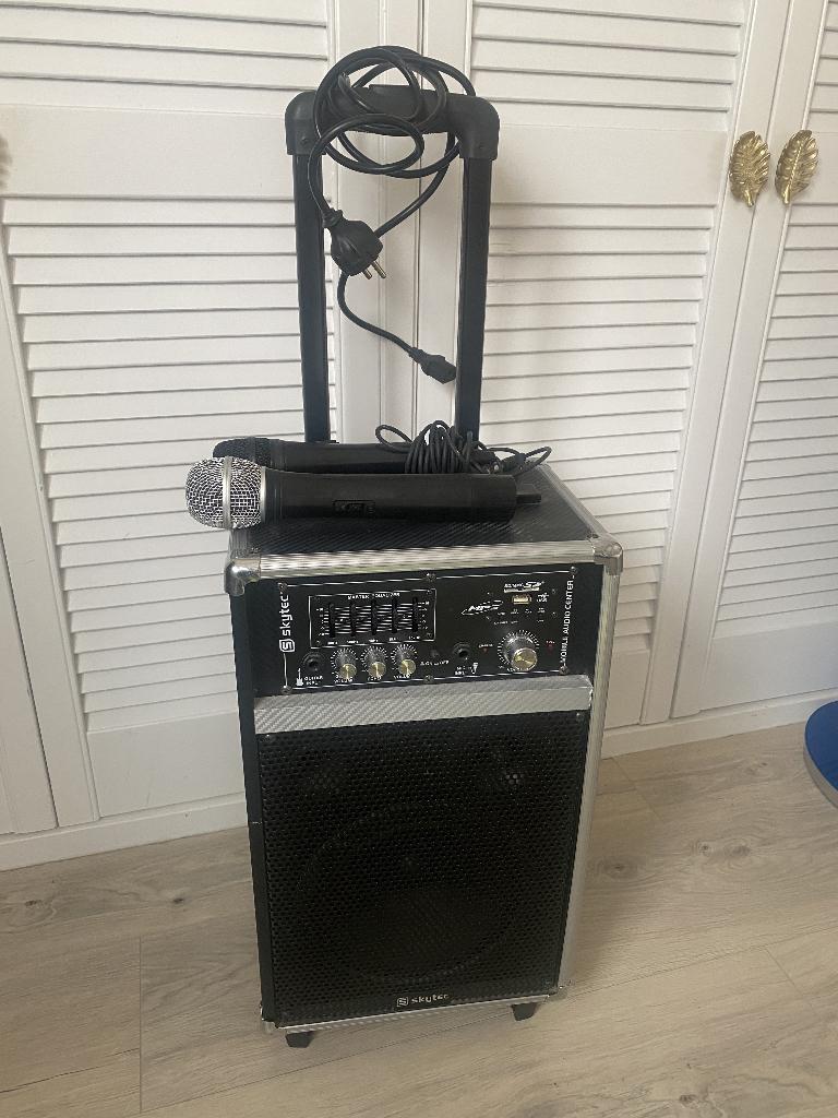 sound mixer + 2 microfoons, Ophalen, Zo goed als nieuw, 20 kanalen of meer, Microfooningang