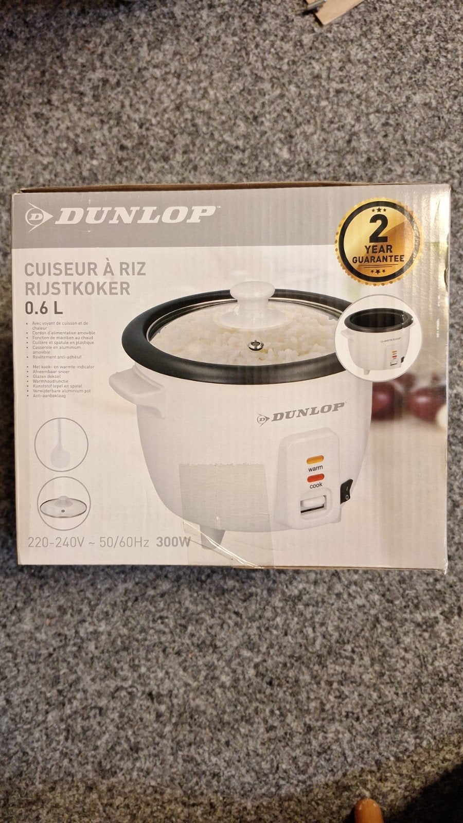 Dunlop Rijstkoker 0.6L, Witgoed en Apparatuur, Ophalen, Nieuw