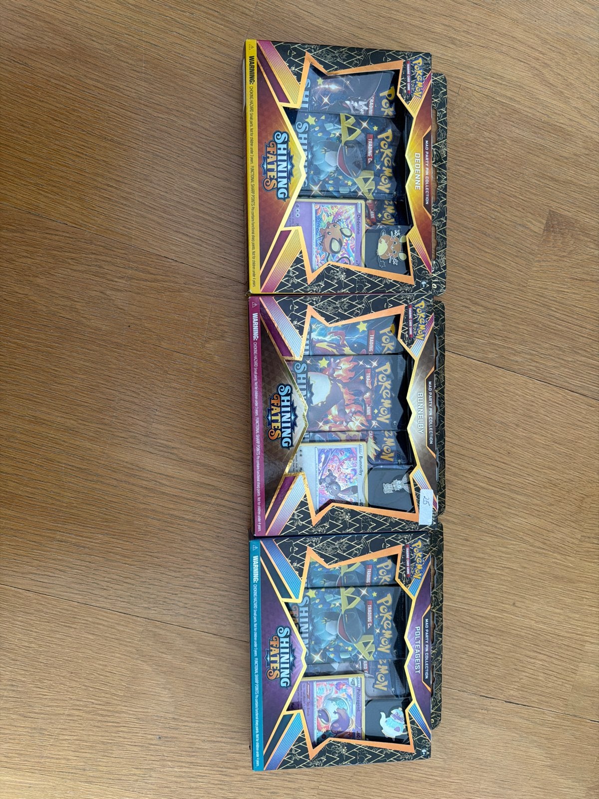 3x Pokémon Shining Fates Mini Tin Boxjes, Ophalen of Verzenden, Nieuw, Overige typen