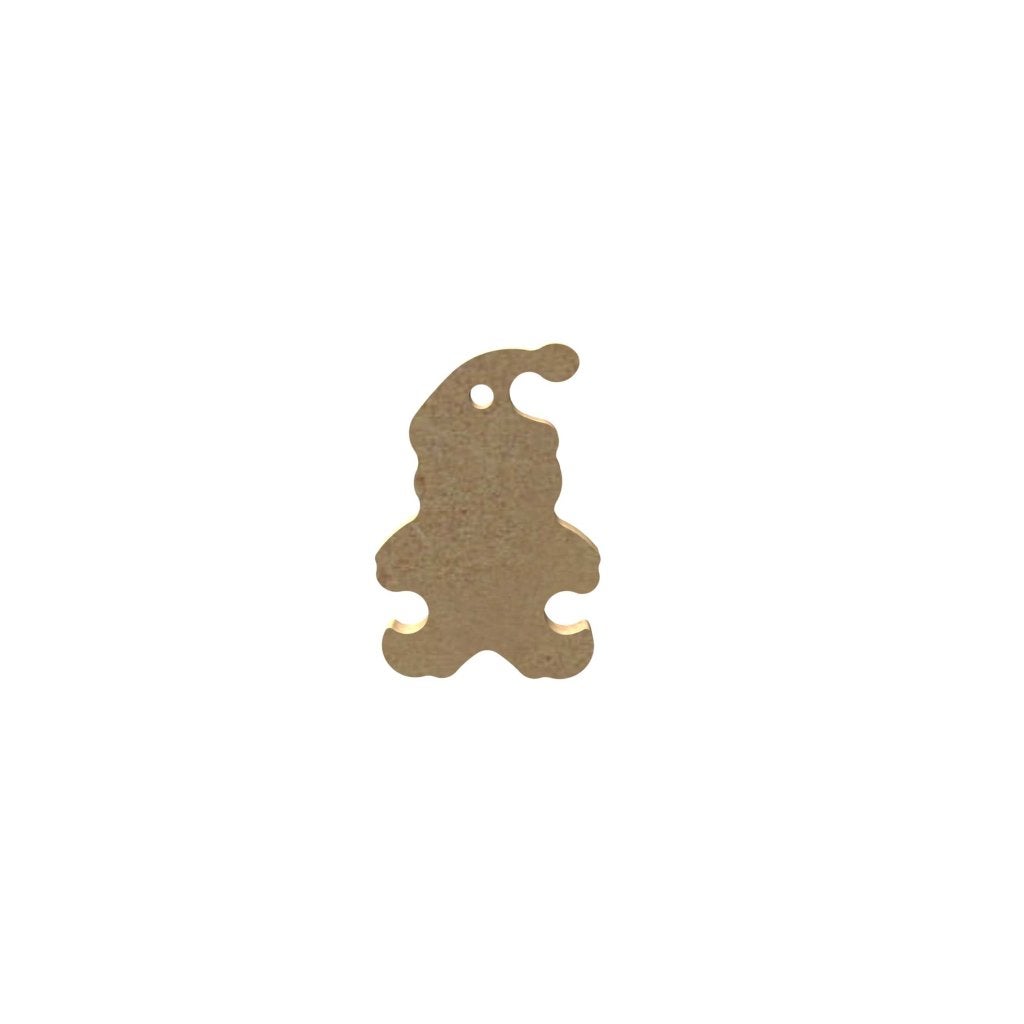 Gomille MDF Kerstman 3,7 x 5,5 cm dikte 5 mm met ophangoog, ., Nieuw, Ophalen of Verzenden, .