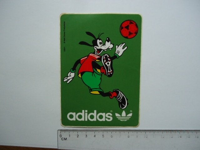 sticker oud Goofy disney strip WK 1978 Tango voetbal retro 1, Verzenden, Zo goed als nieuw, Sport