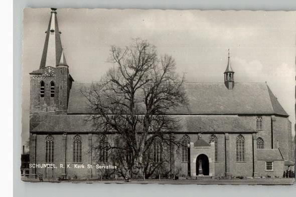 Schijndel R.K. Kerk St. Servatius, Verzenden, 1940 tot 1960, Ongelopen, Noord-Brabant