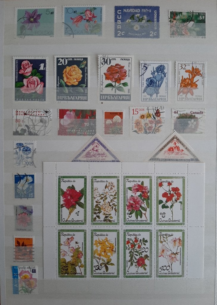 3 Kaarten Postzegels Bijzondere en Mooiste Bloemen No. 8, Ophalen, Dier of Natuur