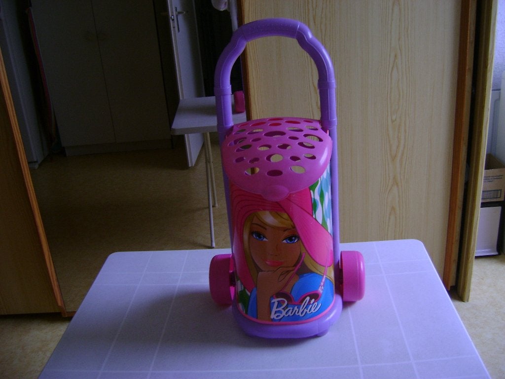 opbergtrolly van barbie roze/lila van 58hoogx34breed, Ophalen of Verzenden, Zo goed als nieuw, Barbie
