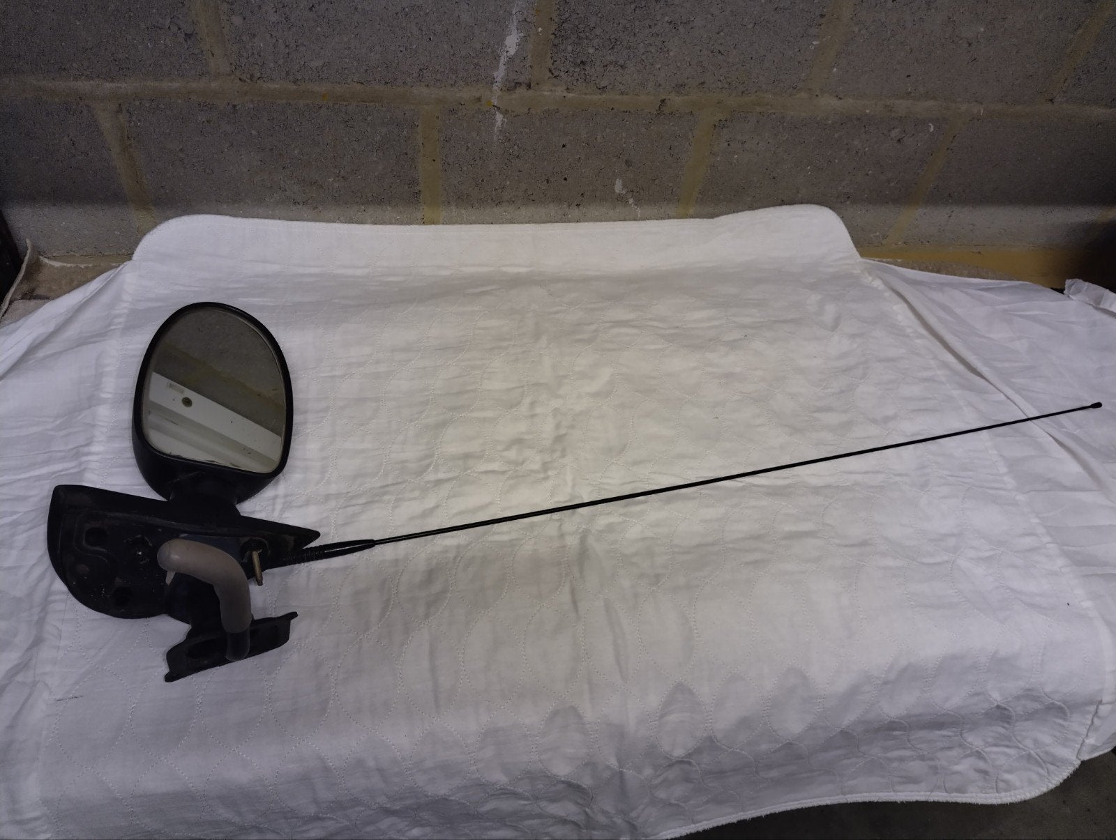 Linker buitenspiegel incl. antenne Renault Twingo 1, 93-2007, Ophalen of Verzenden, Gebruikt, Renault