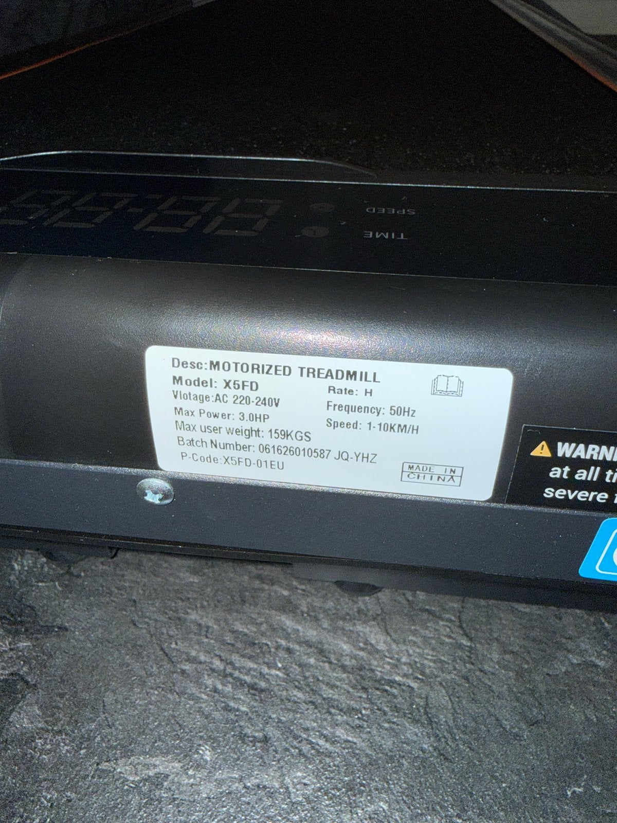 Nieuwe loopband (X5FD) - Mist magneetsnoer/afstandsbediening, Nieuw, Ophalen of Verzenden, Metaal, Loopband