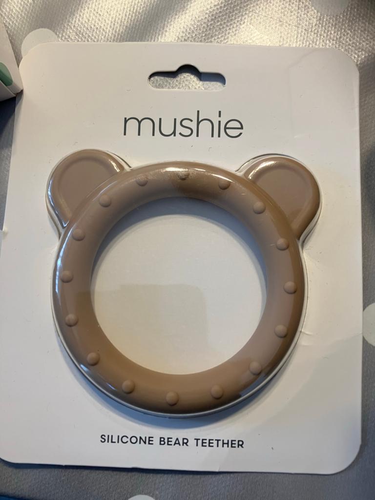 Mushie Siliconen Bijtring Beer - Nieuw, Ophalen, Nieuw, Overige typen