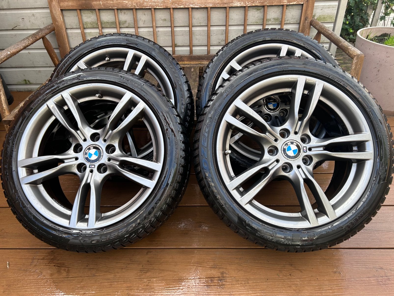 Originele BMW Styling 400M 18 inch breedset F30/F31 Winter, Ophalen, 18 inch, Gebruikt, Banden en Velgen