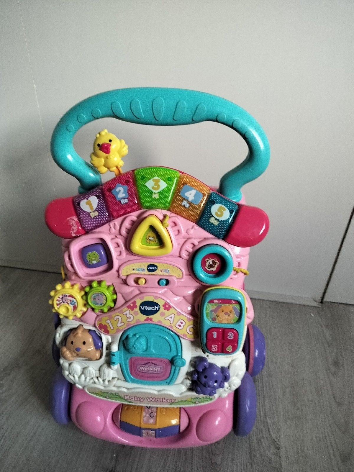 VTech Baby Walker Roze - Interactieve Loopwagen, Ophalen of Verzenden, Gebruikt, Overige typen, Met licht