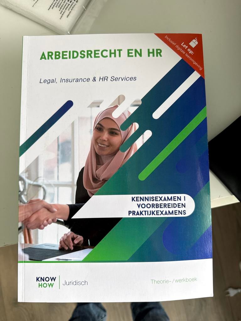 Arbeidsrecht en HR: Theorie-/werkboek (incl. digitale leerom, Ophalen of Verzenden, Zo goed als nieuw