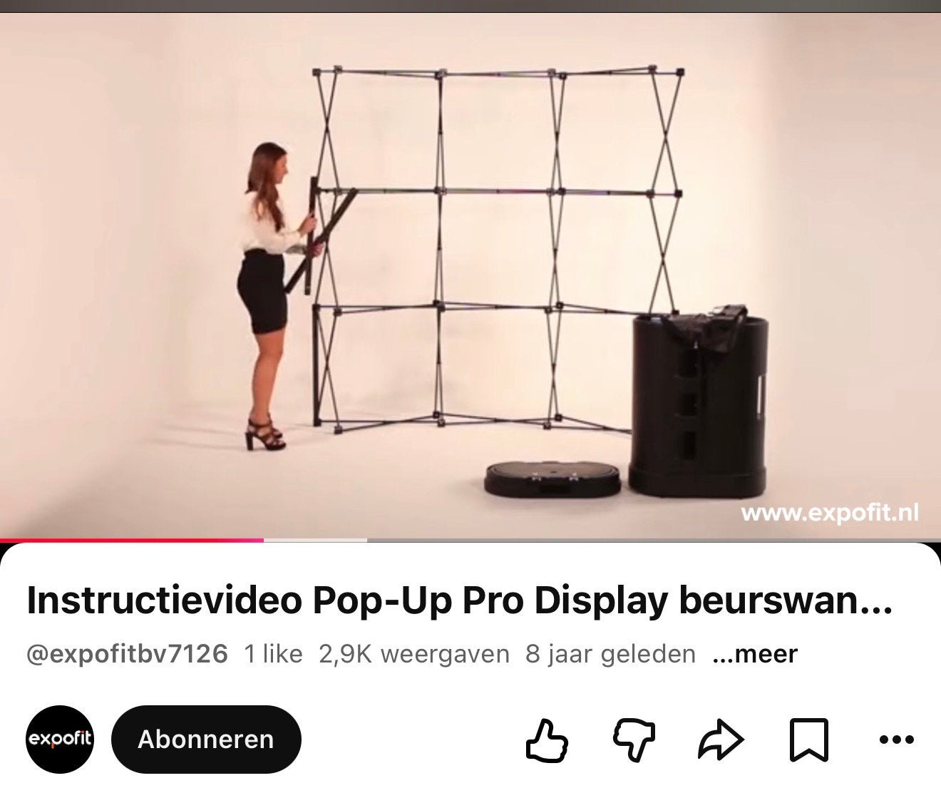 Expofit Pop-Up PRO 3x3 beurswand + hardcase/balie, Ophalen, Nieuw zonder verpakking, Wandsysteem