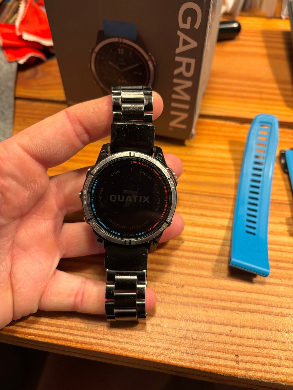 Garmin Quatix 7, Sieraden, Tassen en Uiterlijk, Smartwatches, Ophalen, Afstand, Zwart, Zo goed als nieuw