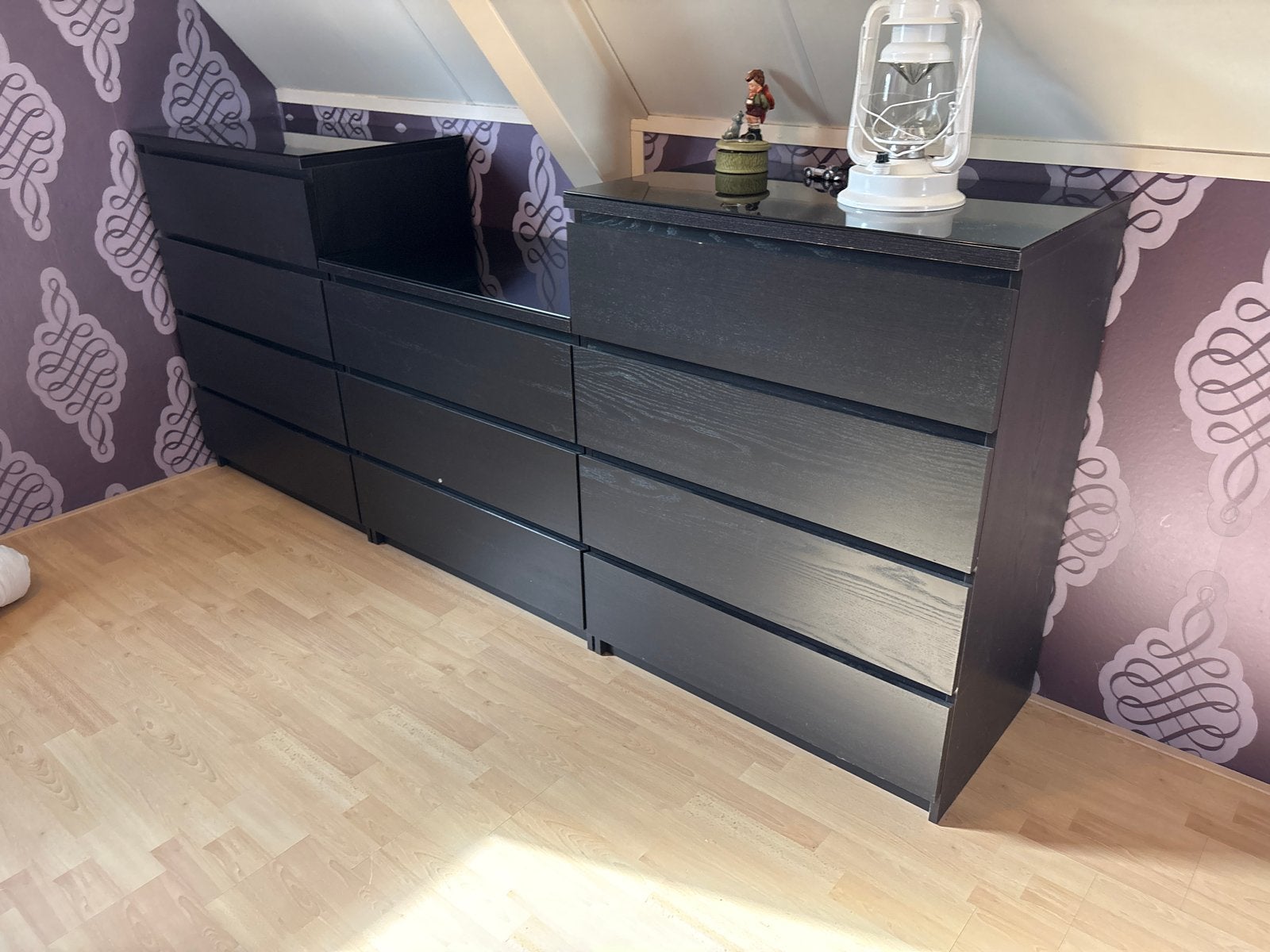 IKEA ladekast met glasplaat, Ophalen, Gebruikt, 150 tot 200 cm, Glas