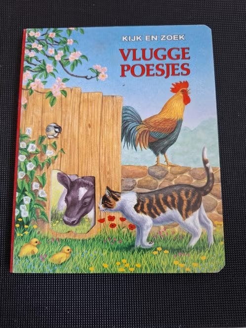 Boek kijk en zoek vlugge poesjes h, Boeken, Hema, 6 tot 12 maanden, Ophalen of Verzenden, Zo goed als nieuw