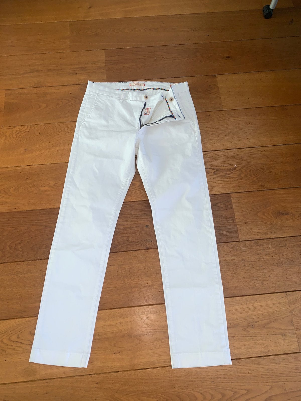 Witte Atelier Noterman Chino Broek maat 34/32 nieuw staat, Ophalen of Verzenden, Zo goed als nieuw, Wit, W32 (confectie 46) of kleiner