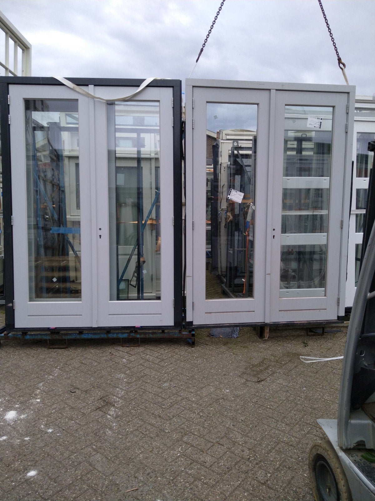 2 x kozijn met dubbele tuindeuren