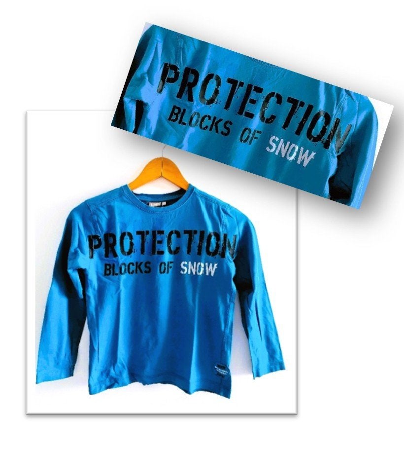 Stoere blauwe WE Fashion longsleeve - Maat 134/140