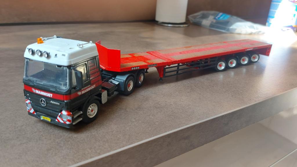 Mercedes Mammoet uitschuifbare oplegger model, Ophalen of Verzenden, Gebruikt