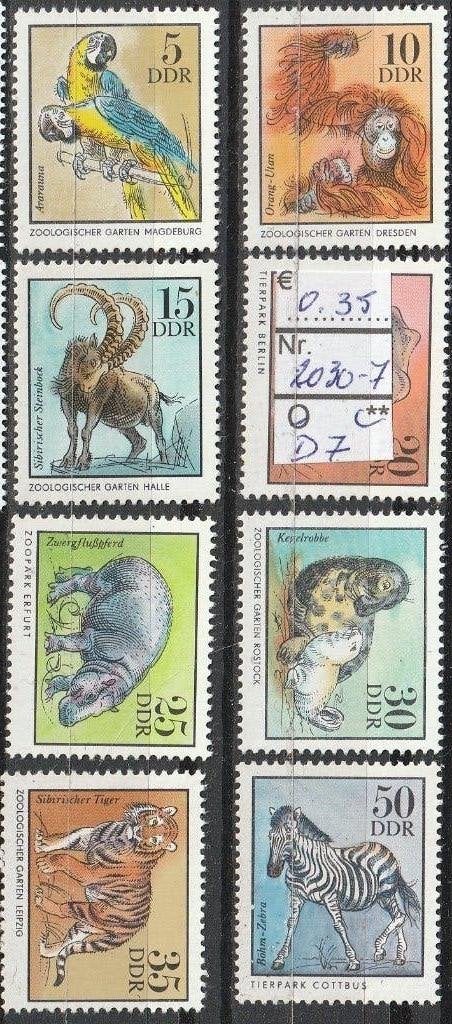 DDR Dierentuindieren Michel 2030-7 Nr.D7p, Verzenden, DDR, Postfris