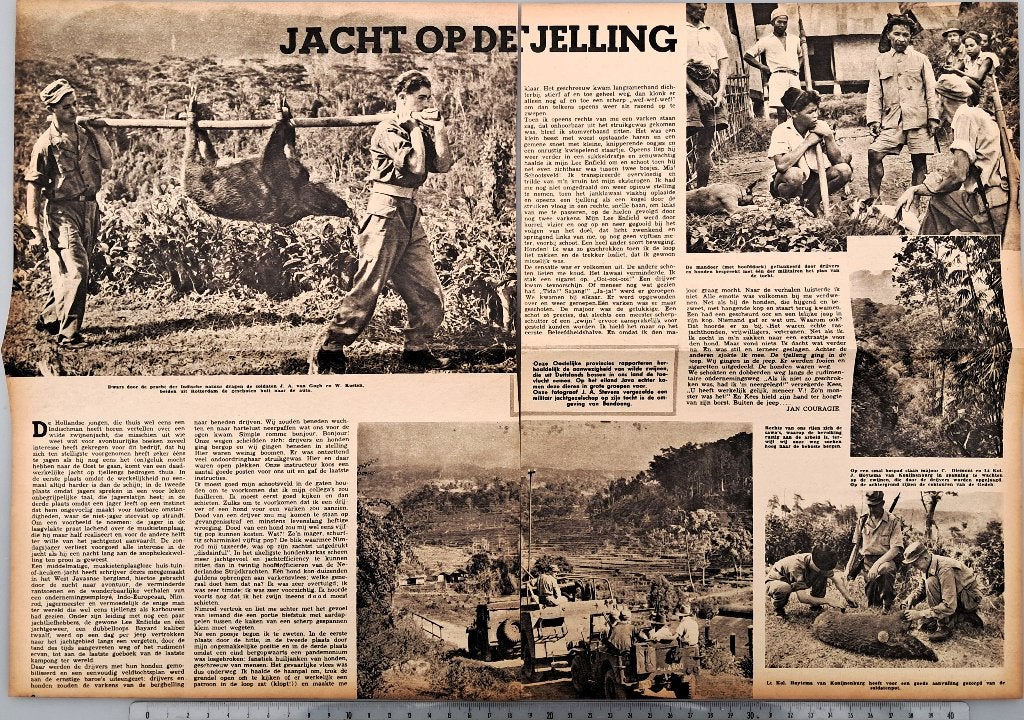 Leger Indië 1947; zwijnenjacht nabij Bandoeng, Verzenden, Voor 1940, Gebruikt, Overige onderwerpen