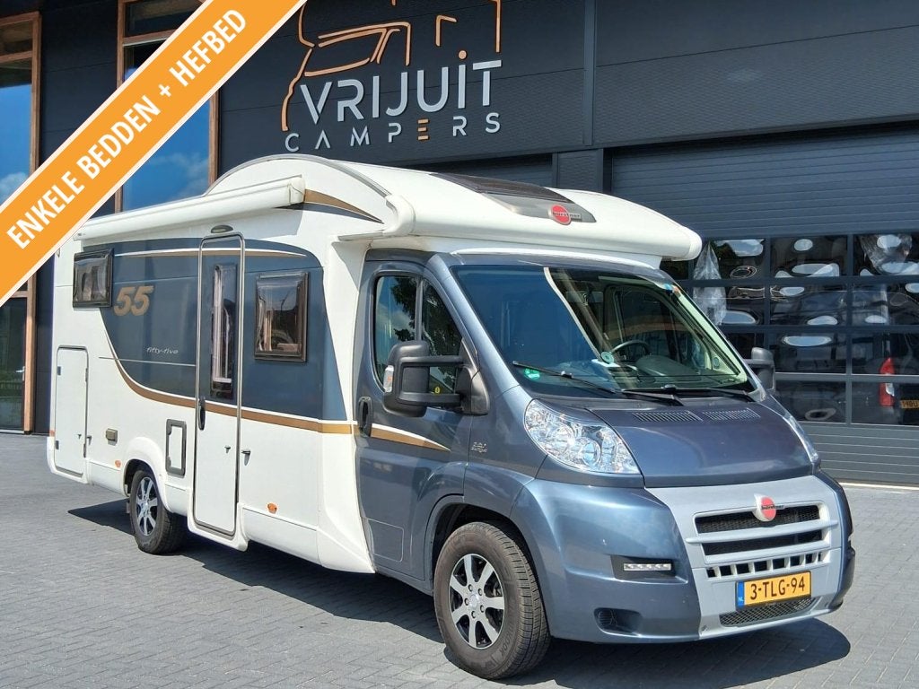 bürstener 55 in met losse bedden en hefbed dak airc, Ringverwarming, Fiat, 6 tot 7 meter, Bedrijf