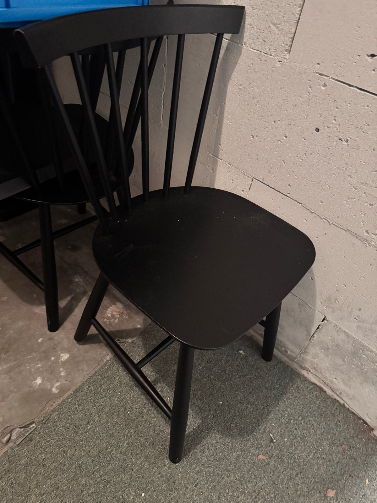 FDB Møbler J46 beuken zwart (4x), Huis en Inrichting, Stoelen, Ophalen, Gebruikt, Zwart, Vier