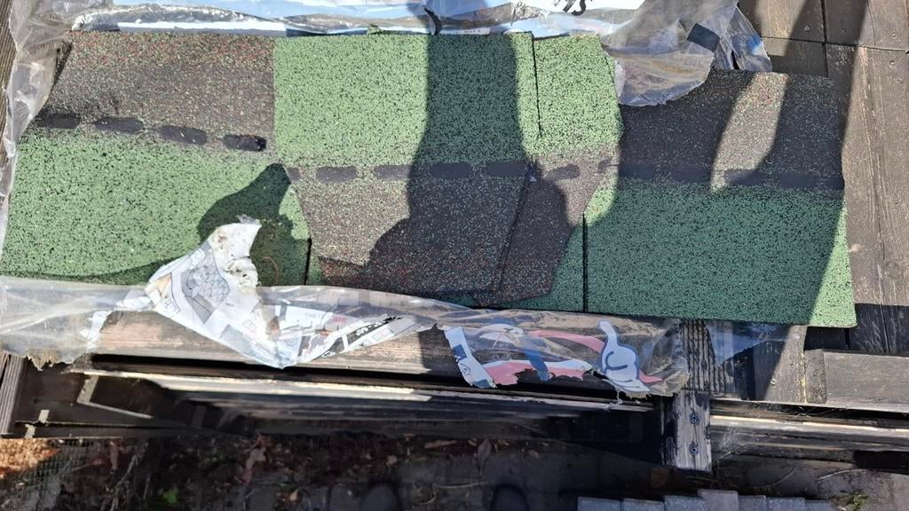 Groene dakshingles - Nieuw, Doe-het-zelf en Verbouw, Dakpannen en Dakbedekking, Ophalen, Overige materialen, Overige kleuren, Overige typen