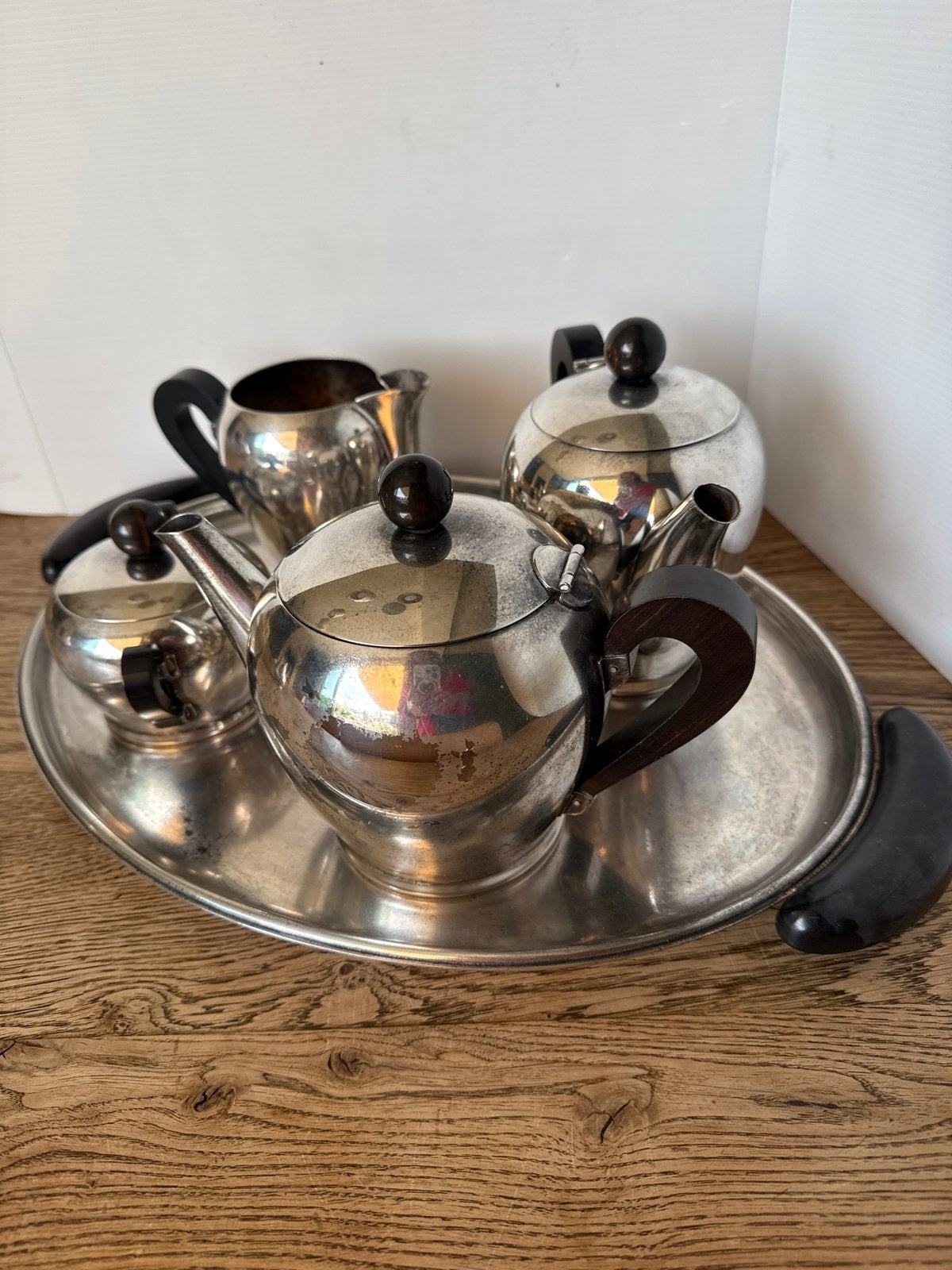 Vintage Alessi Theeservies met Dienblad - 5-delig, Ophalen of Verzenden