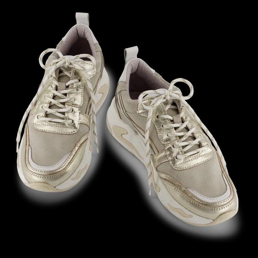 JUUL&BELLE sneakers Oslo, maat 37 -in beige/goud leer, Kleding | Dames, Schoenen, Overige kleuren, Ophalen of Verzenden, Sneakers of Gympen