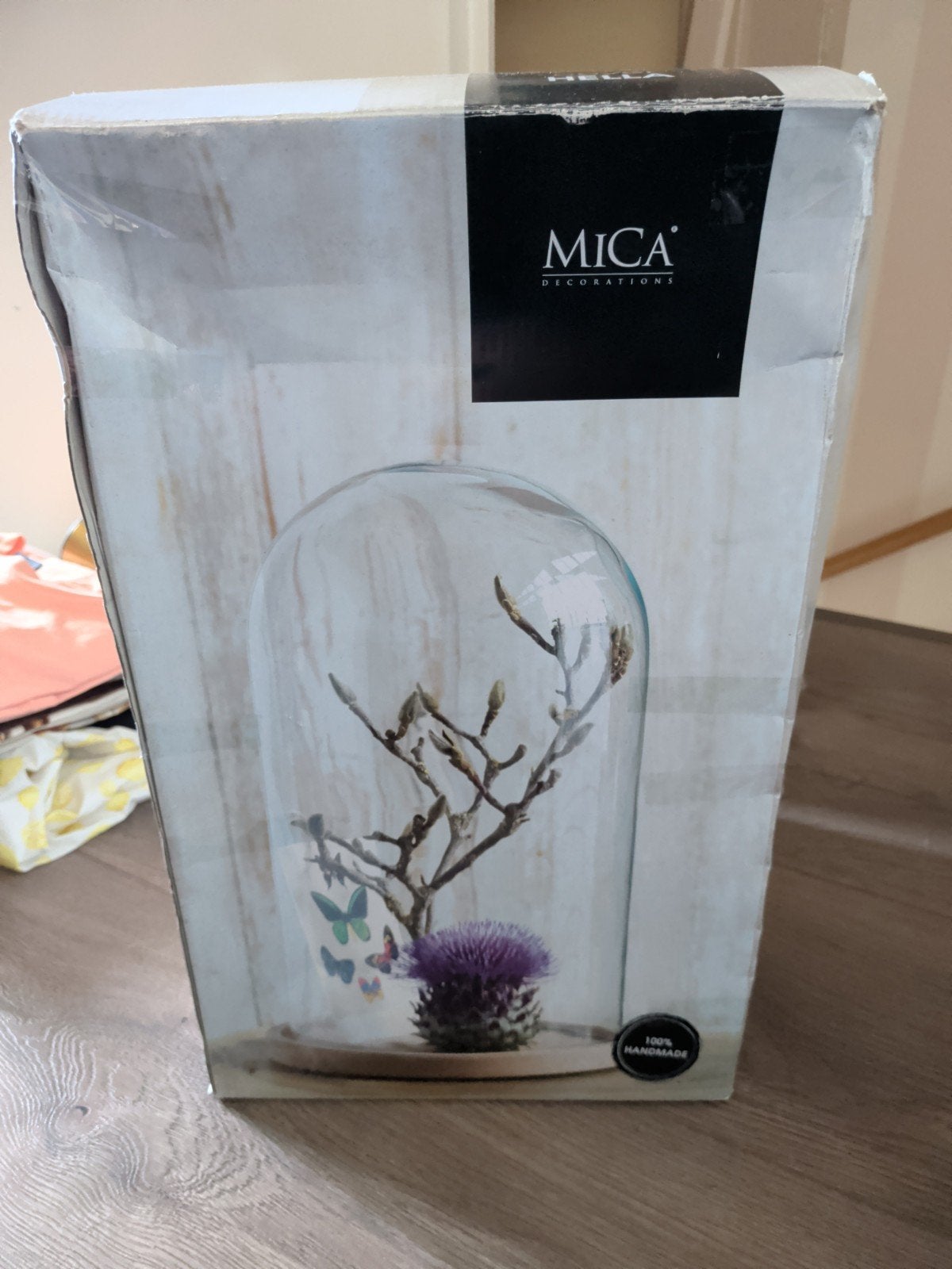 Mica mooie glazen stolp voor lego bloemen etc, Ophalen, Zo goed als nieuw