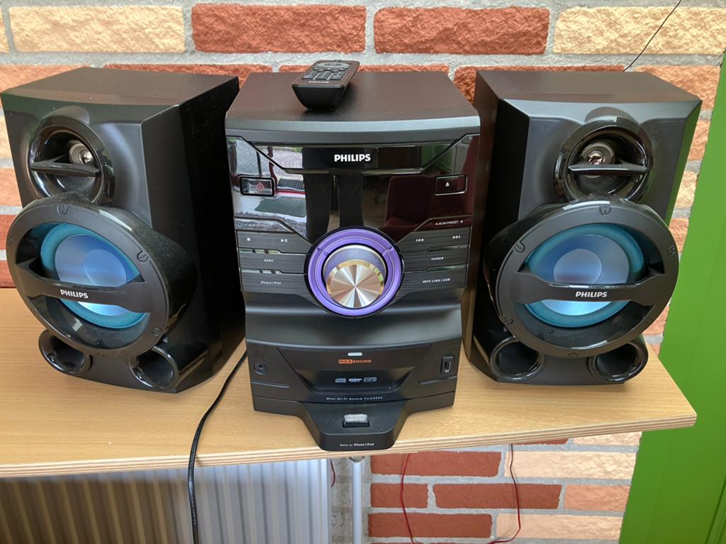 Philips Mini Hi-Fi Systeem FWM200D met iPod/iPhone Dock, Ophalen, Zo goed als nieuw, Complete set