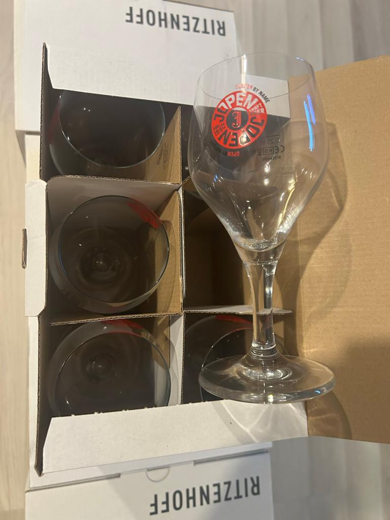 Jopen bierglazen 9 dozen(nieuw), Verzamelen, Ophalen of Verzenden, Nieuw, Bierglas