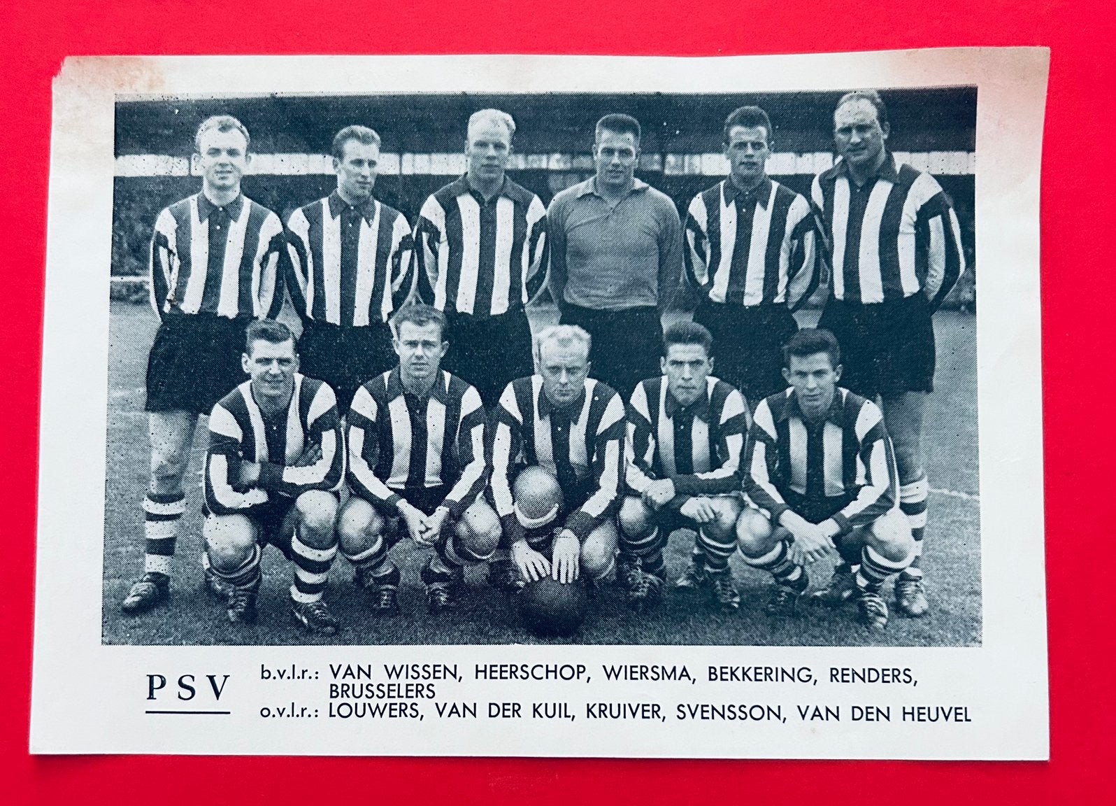 P.S.V. - MONTY - Elftalplaat - 1960, Ophalen of Verzenden, Gebruikt, PSV, Spelerskaart