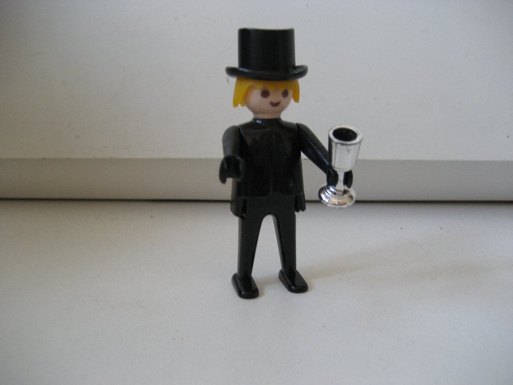 playmobil man in het zwart, Ophalen of Verzenden, Zo goed als nieuw