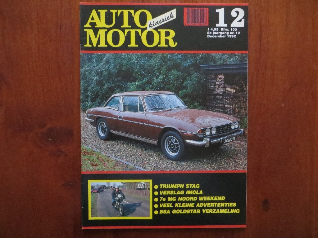 Auto Motor Klassiek 12 1992 Triumph Stag, BSA Goldstar, Verzenden, Nieuw, Overige merken