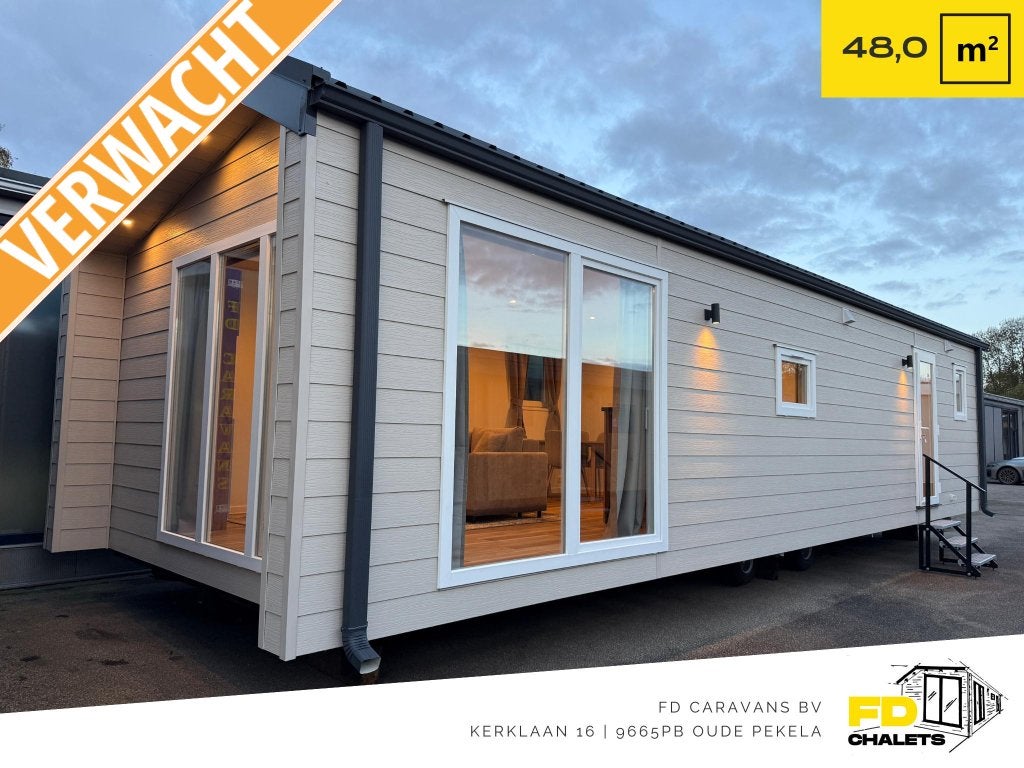 FD Chalet Nomad 12.00x4.00 DG 2 Slpk Full-Electric, Caravans en Kamperen, Tot en met 3