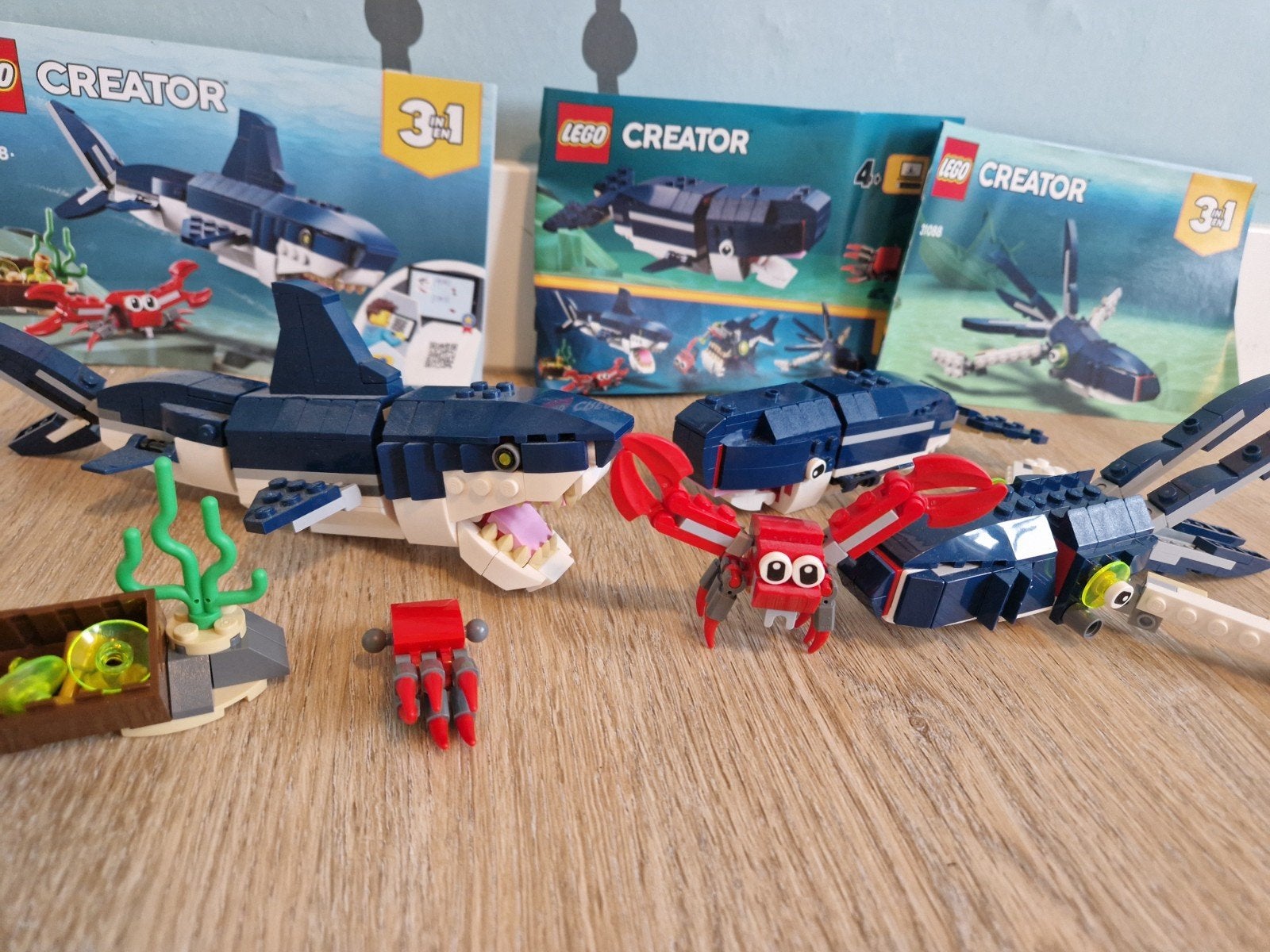 Compleet Lego Creator 31088 Diepzeewezens 3-in-1, Lego, Compleet, Ophalen of Verzenden, Zo goed als nieuw