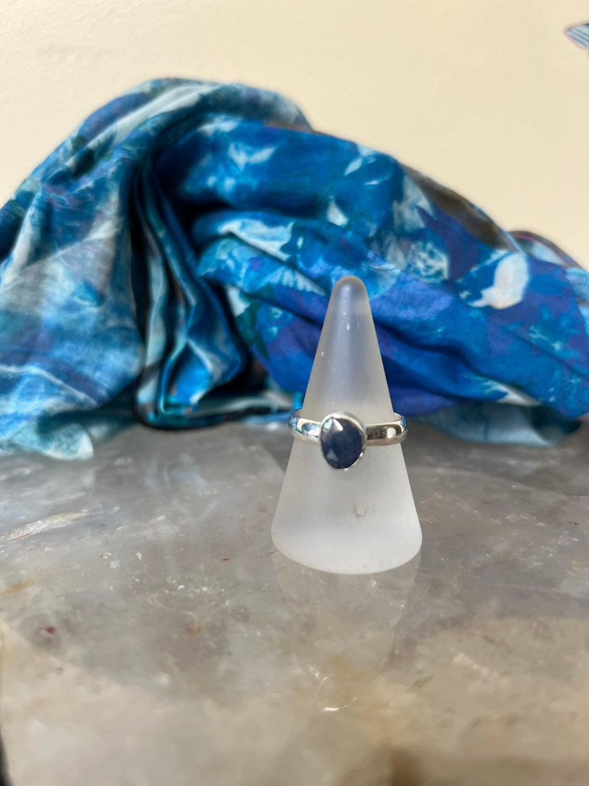 Saffier geluk beschermt doelgericht inzicht power, Sieraden, Tassen en Uiterlijk, Ringen, Blauw, Magnolia11, Nieuw, Ophalen of Verzenden
