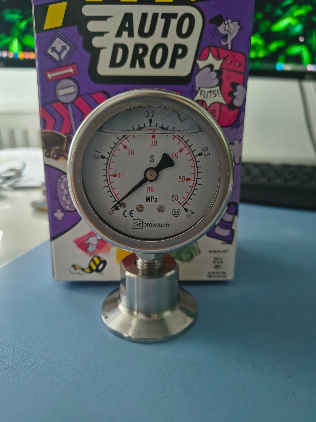 Ss brewtech Manometer, Ophalen of Verzenden, Gebruikt