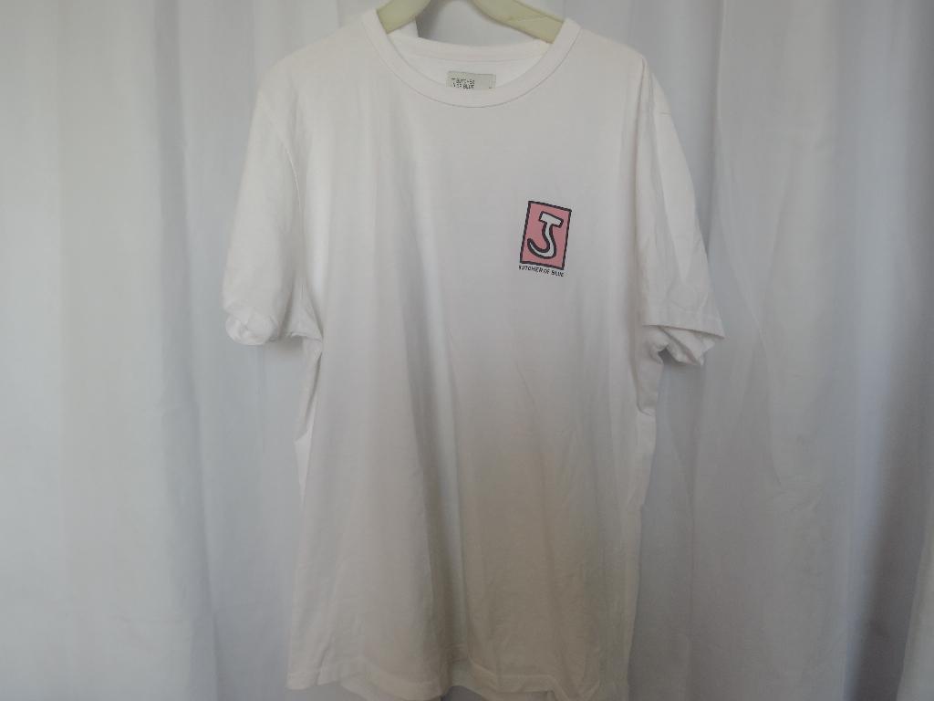 wit tshirt logo print J Butcher of blue mt xl extra lang, Maat 52/54 (L), Wit, Ophalen of Verzenden, Gedragen