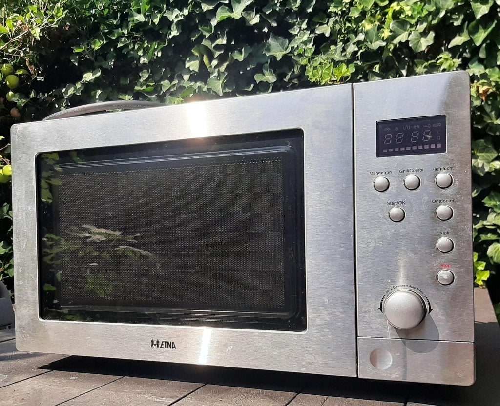 ETNA combi magnetron ECM243RVS, Witgoed en Apparatuur, Magnetrons, Ophalen, Combimagnetron, Hete lucht, Zo goed als nieuw