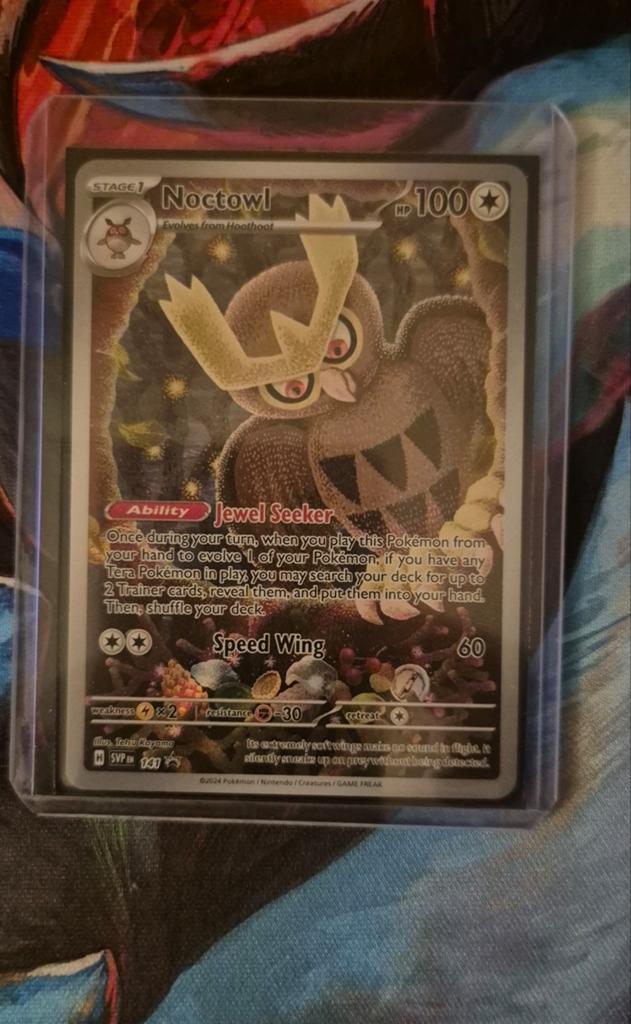 Pokémon kaart: Noctowl SVP 141, Ophalen of Verzenden, Nieuw, Losse kaart, Foil