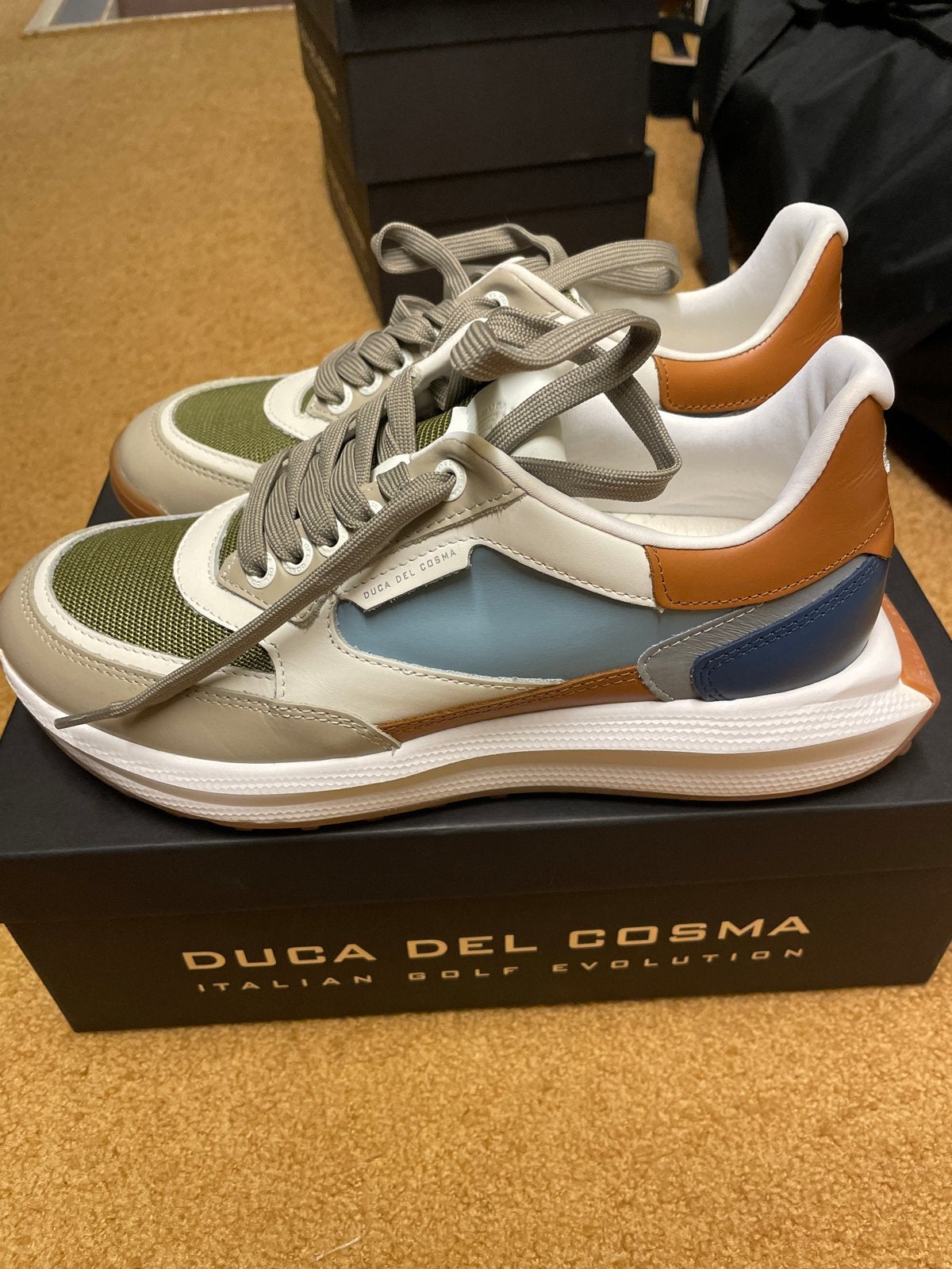 Duca del Cosma golfschoenen, maat 38 - Olivera Cognac/Blue/G, Schoenen, Nieuw, Ophalen of Verzenden, D