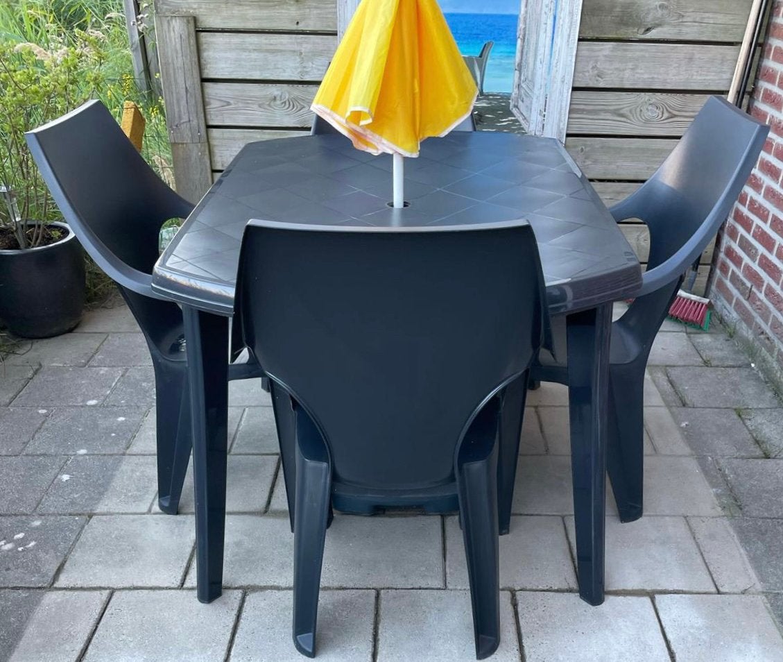 Tuinset 5 delig, Tuin en Terras, Ophalen, Zo goed als nieuw, Rechthoekig, Kunststof